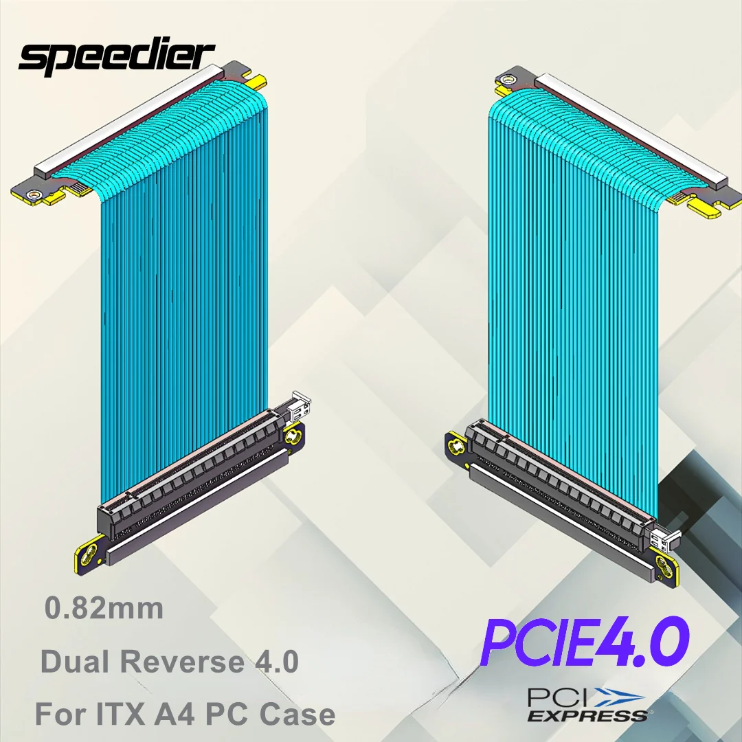 Double Reverse Pci-e 4.0 Riser - Itx Gpu Riser Pcie 4.0 16X ulasan dan harga