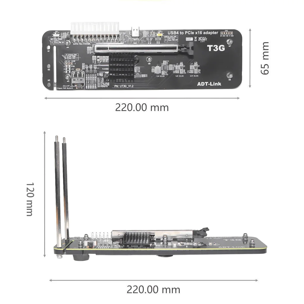 ADT UT3G For NUC ITX STX Noteb - Gpu External Dock Egpu Thunderbolt 4 ulasan dan harga