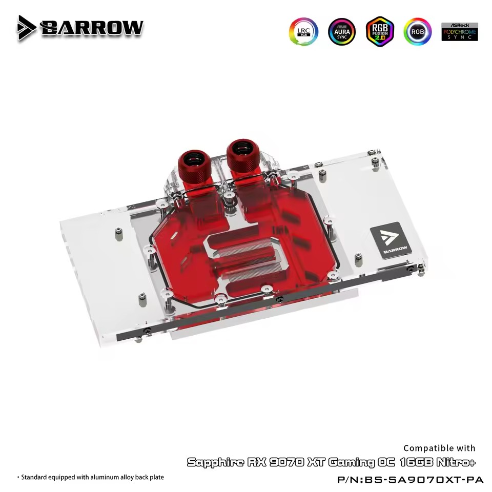 Barrow GPU Water Block For Sap - Rx 9070 16Gb ulasan dan harga