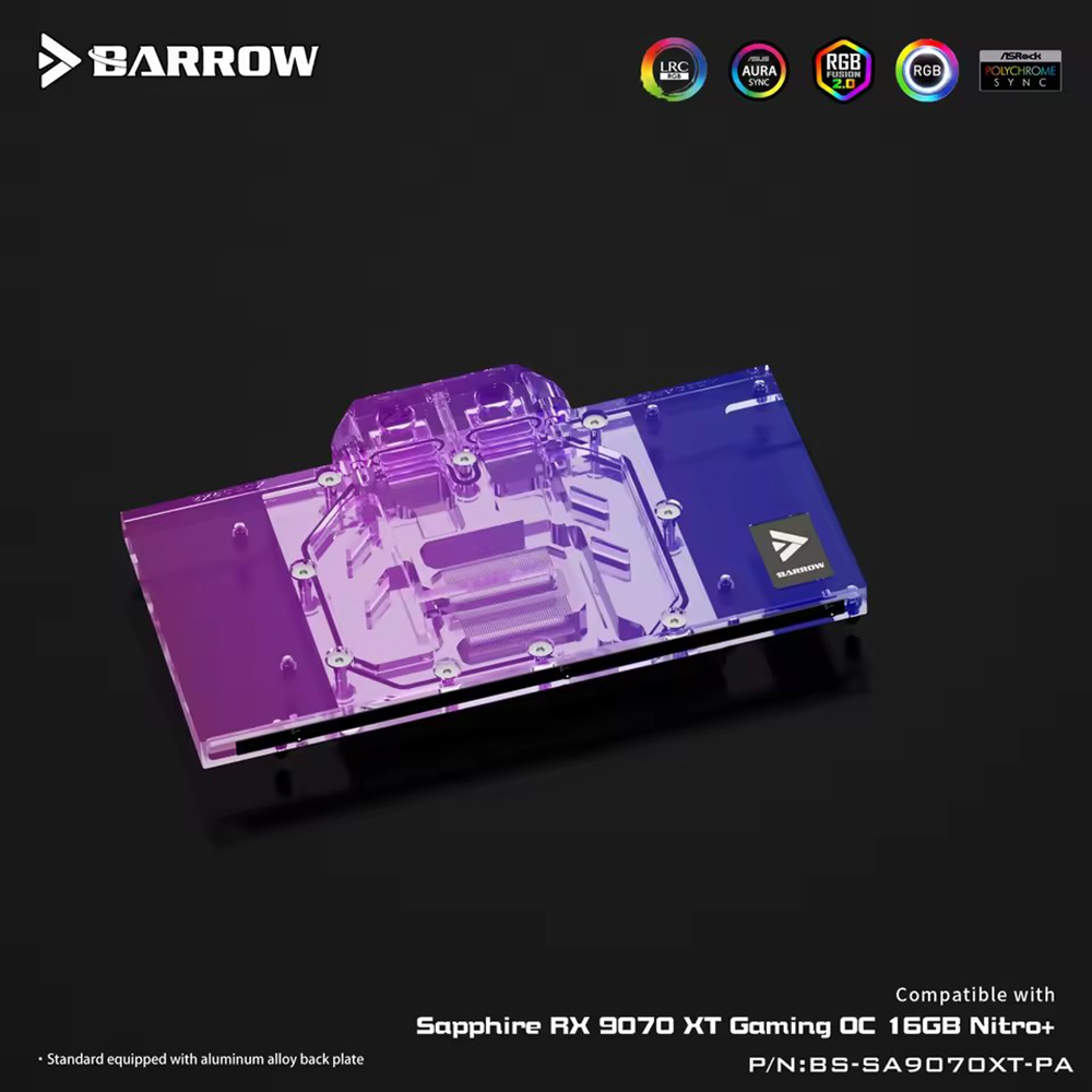 Barrow GPU Water Block For Sap - Rx 9070 16Gb ulasan dan harga