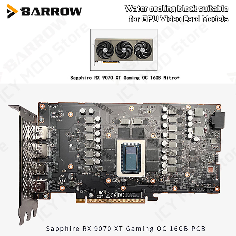 Barrow Graphics Card Water Coo - Rx 9070 16Gb ulasan dan harga