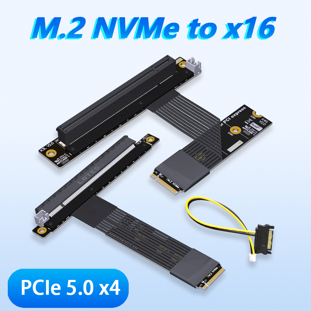 ADT-LINK M.2 NGFF NVMe to PCIe - Pcie 5.0 Gpu Riser Cable ulasan dan harga