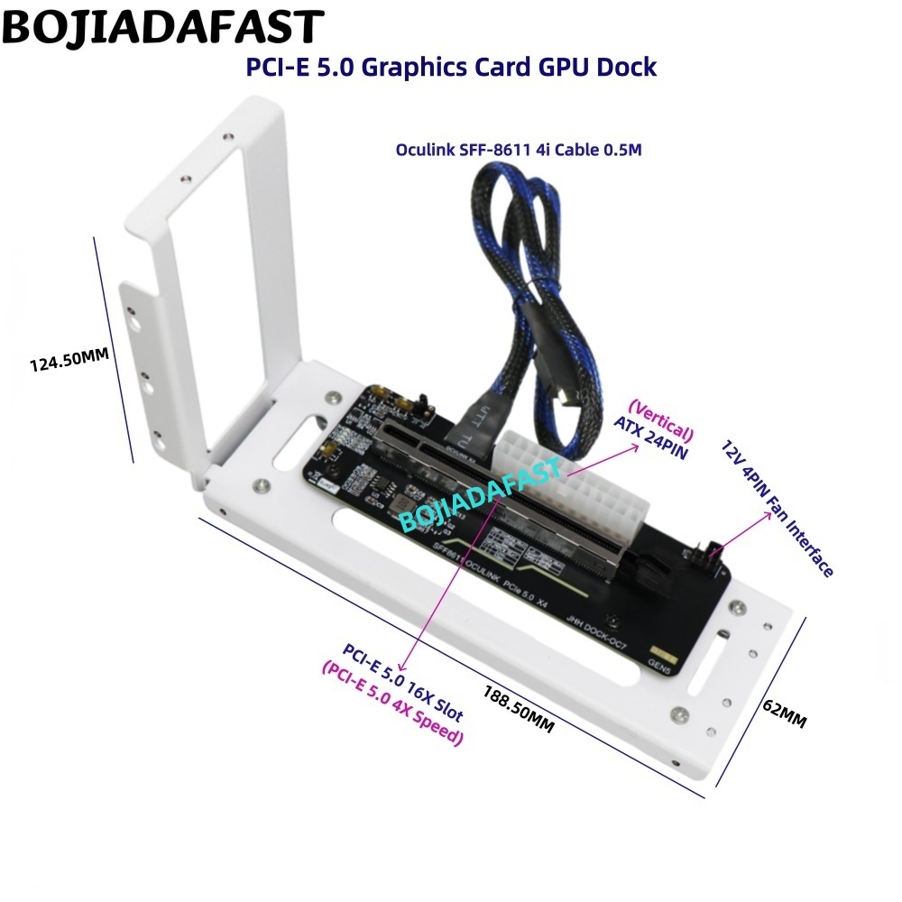 PCI-E 5.0 16X GEN5 Adapter Car - Pcie 5.0 Gpu Riser Cable ulasan dan harga