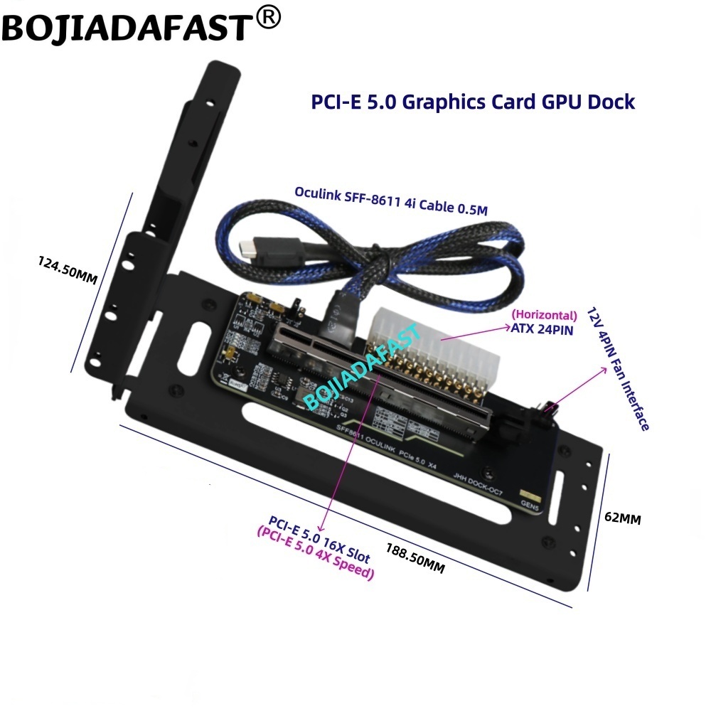 PCI-E 5.0 16X GEN5 Adapter Car - Pcie 5.0 Gpu Riser Cable ulasan dan harga