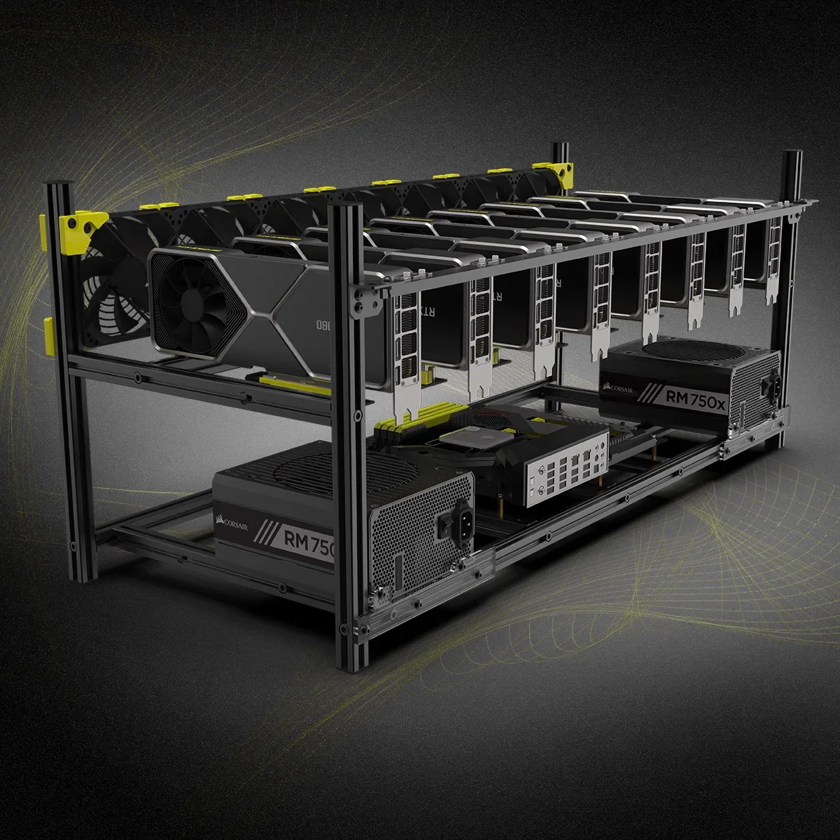 1pc 8 GPU Graphics card Alumin - Gpu Mining Rig Frame 8 Gpu ulasan dan harga